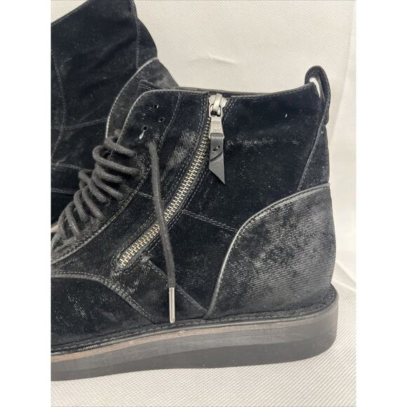 NEW MENS SZ 11 JOHN VARVATOS BARRETT SIDE ZIP BOOT SOFT VELVET SHEEN ANKLE - Picture 2 of 6